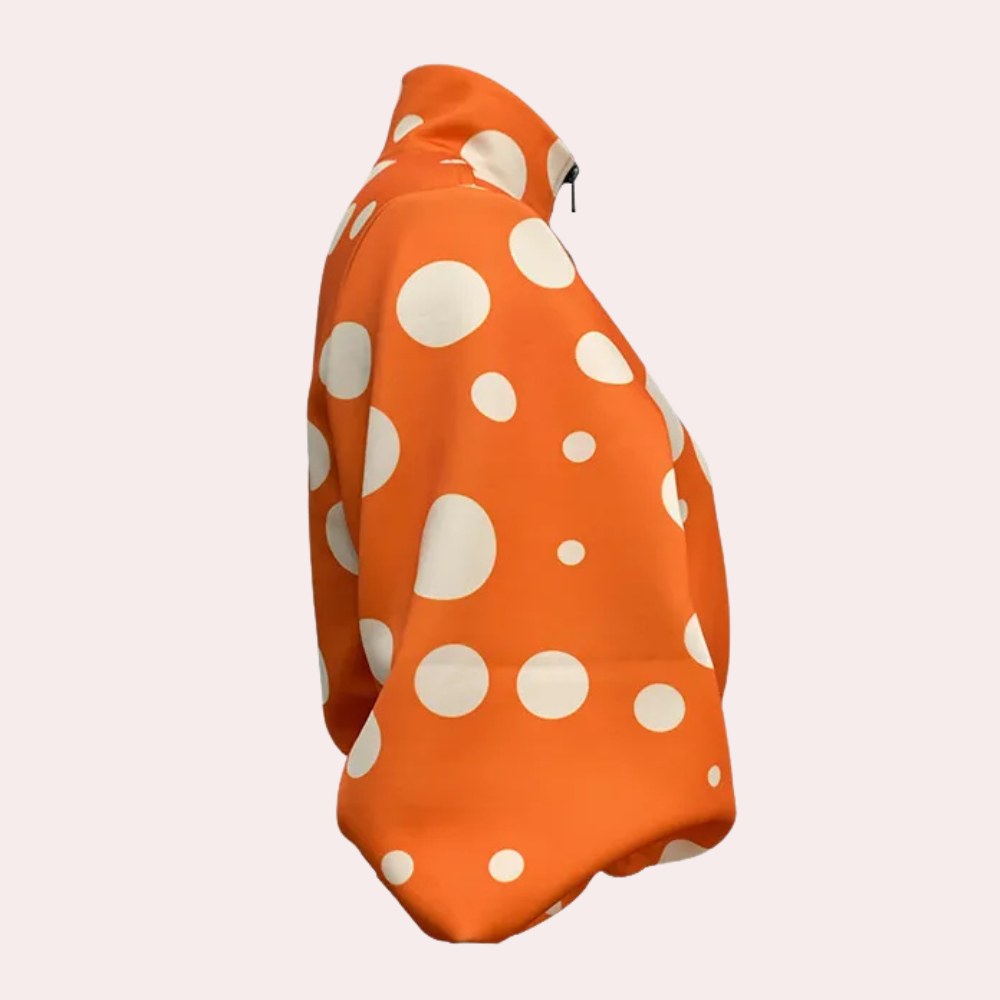 Modern Short Women's Coat - Vesper-Orange-XS-Nora Luxe