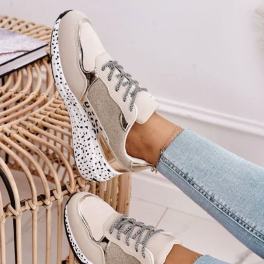 Modern Sneakers with Ergonomic Footbed - Luna-Gold-4.5-The Livary