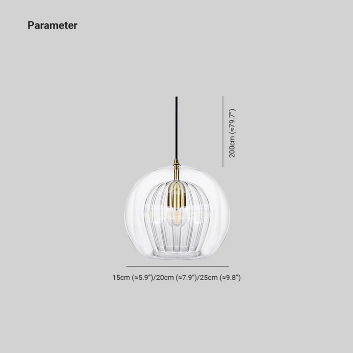 Modern Spherical LED Pendant Light - Aurora Sphere-Amber-5.91 inches-Nora Luxe