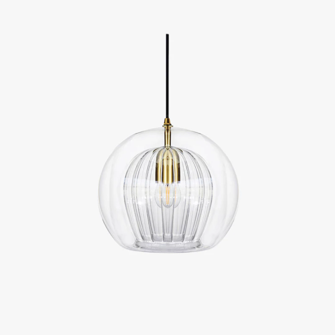 Modern Spherical LED Pendant Light - Aurora Sphere-Amber-5.91 inches-Nora Luxe