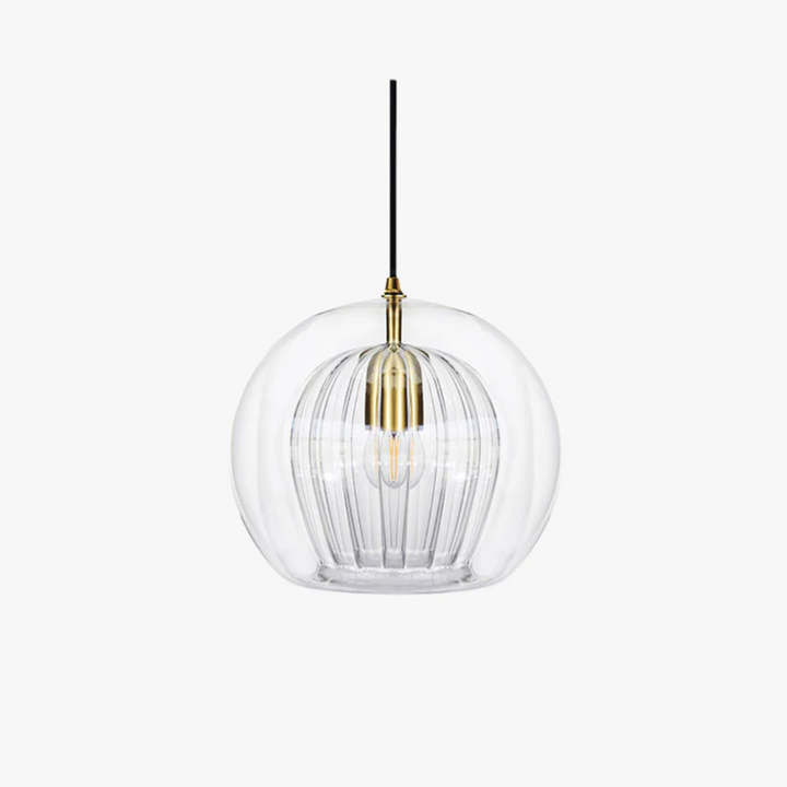 Modern Spherical LED Pendant Light - Aurora Sphere-Amber-5.91 inches-Nora Luxe