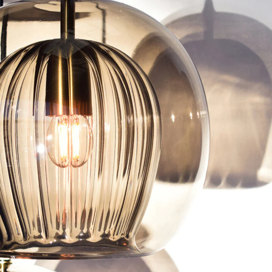 Modern Spherical LED Pendant Light - Aurora Sphere-Amber-5.91 inches-Nora Luxe