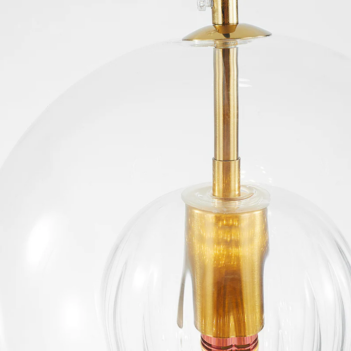 Modern Spherical LED Pendant Light - Aurora Sphere-Amber-5.91 inches-Nora Luxe