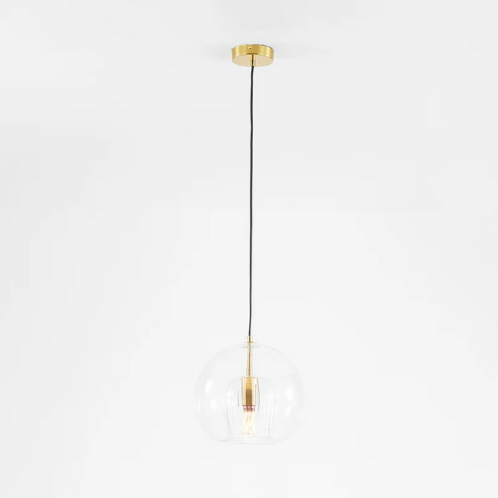 Modern Spherical LED Pendant Light - Aurora Sphere-Amber-5.91 inches-Nora Luxe