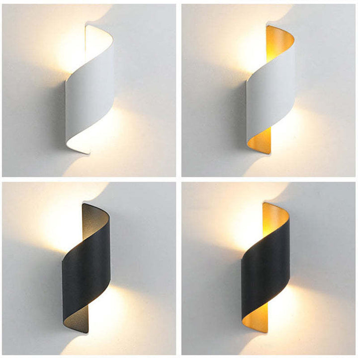 Modern Spiral LED Wall Light - TwistLight-Small-White-Nora Luxe