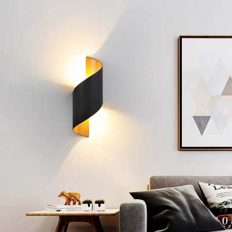 Modern Spiral LED Wall Light - TwistLight-Small-White-Nora Luxe