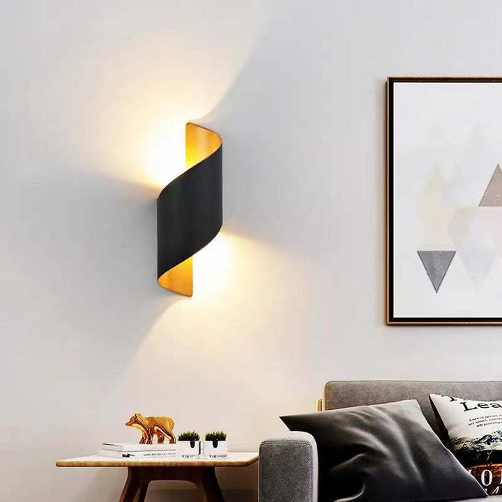 Modern Spiral LED Wall Light - TwistLight-Small-White-Nora Luxe