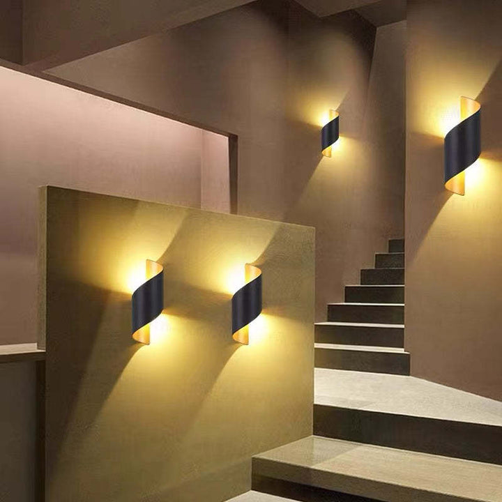 Modern Spiral LED Wall Light - TwistLight-Small-White-Nora Luxe