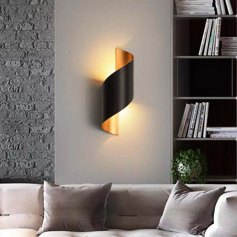 Modern Spiral LED Wall Light - TwistLight-Small-White-Nora Luxe