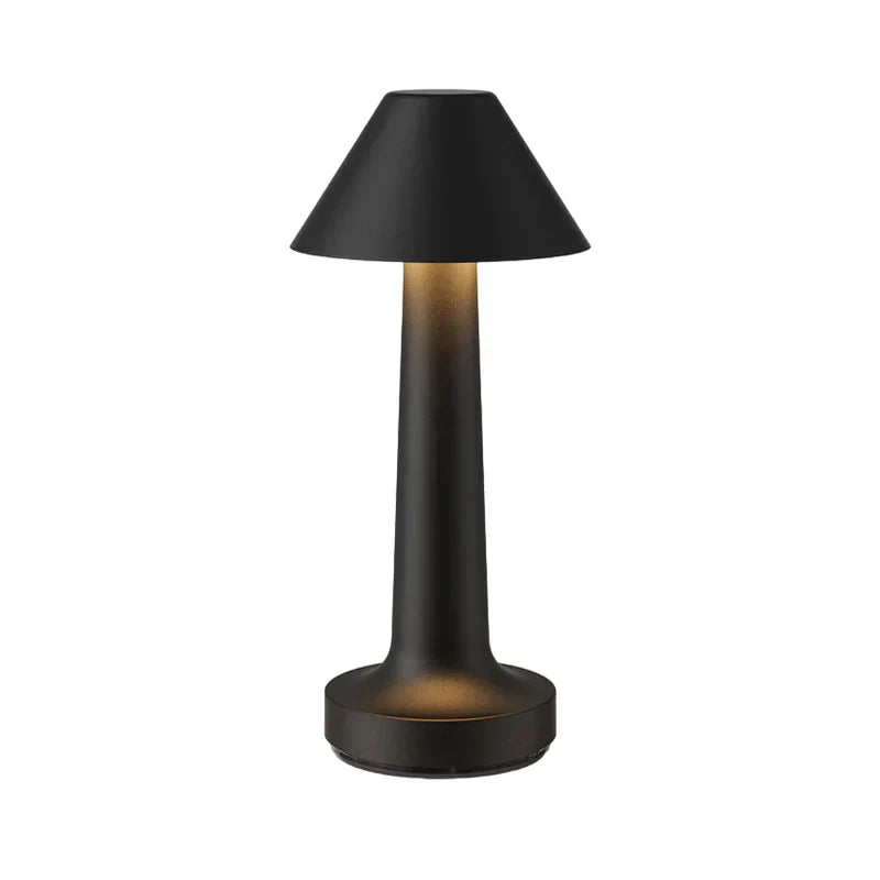 Modern Table Lamp - SleekGlow-Black/Cone-Nora Luxe