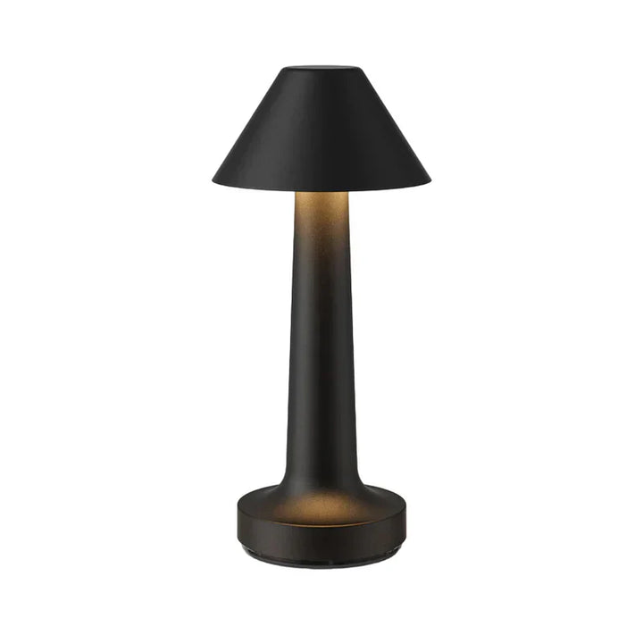 Modern Table Lamp - SleekGlow-Black/Cone-Nora Luxe