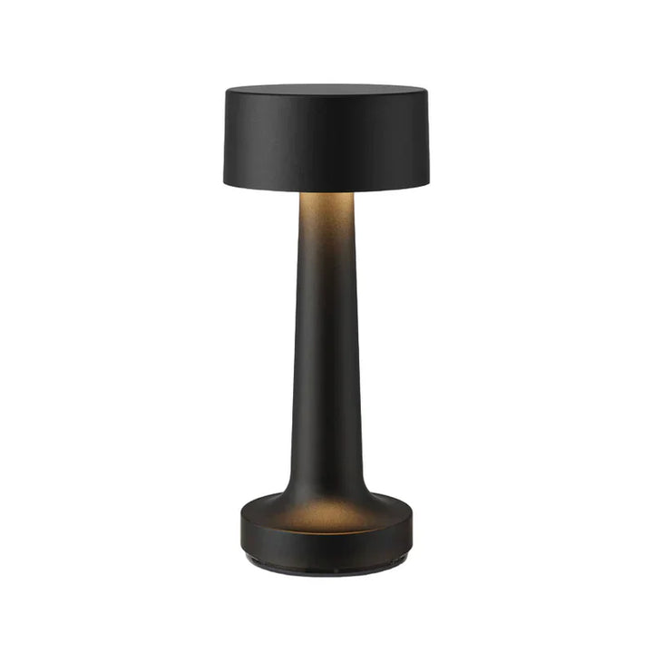 Modern Table Lamp - SleekGlow-Black/Cylinder-Nora Luxe