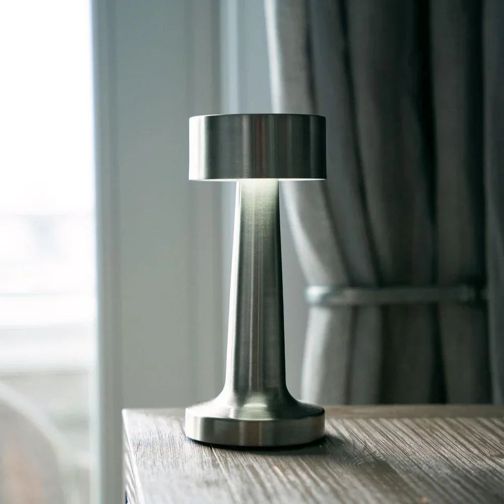 Modern Table Lamp - SleekGlow-Gold/Cylinder-Nora Luxe