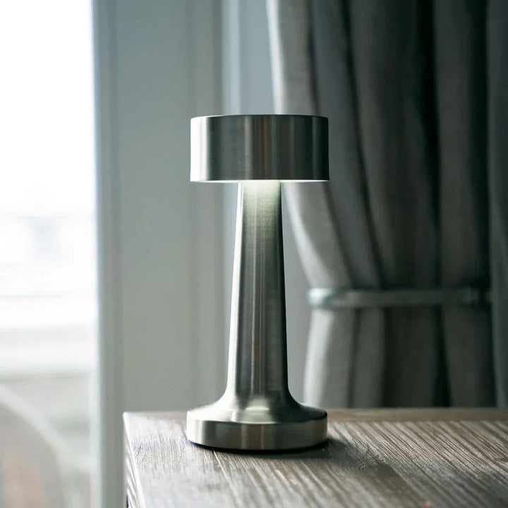 Modern Table Lamp - SleekGlow-Gold/Cylinder-Nora Luxe