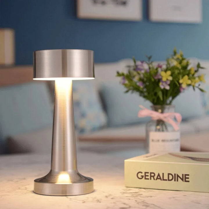 Modern Table Lamp - SleekGlow-Gold/Cylinder-Nora Luxe