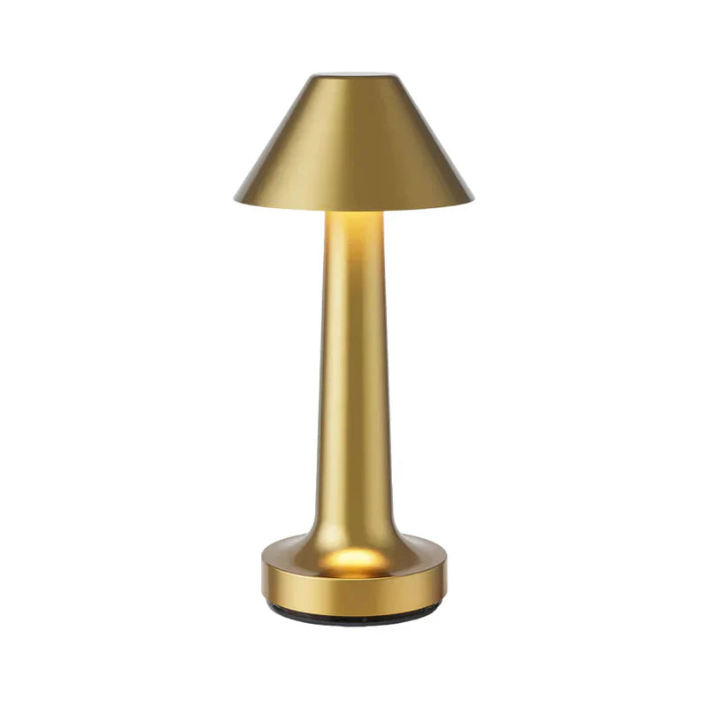 Modern Table Lamp - SleekGlow-Gold/Cylinder-Nora Luxe
