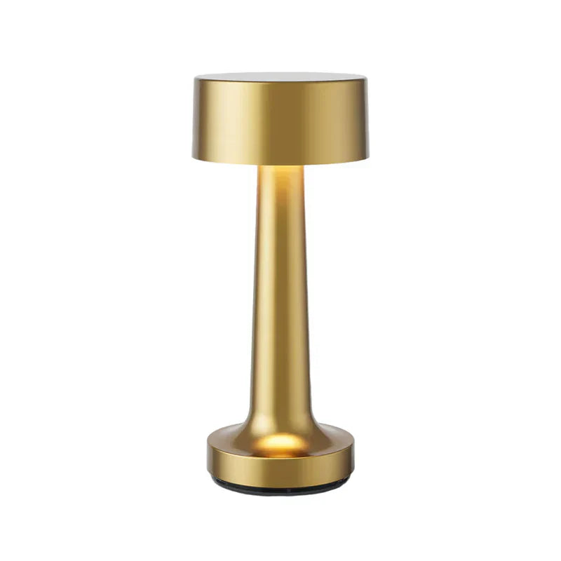 Modern Table Lamp - SleekGlow-Gold/Cylinder-Nora Luxe