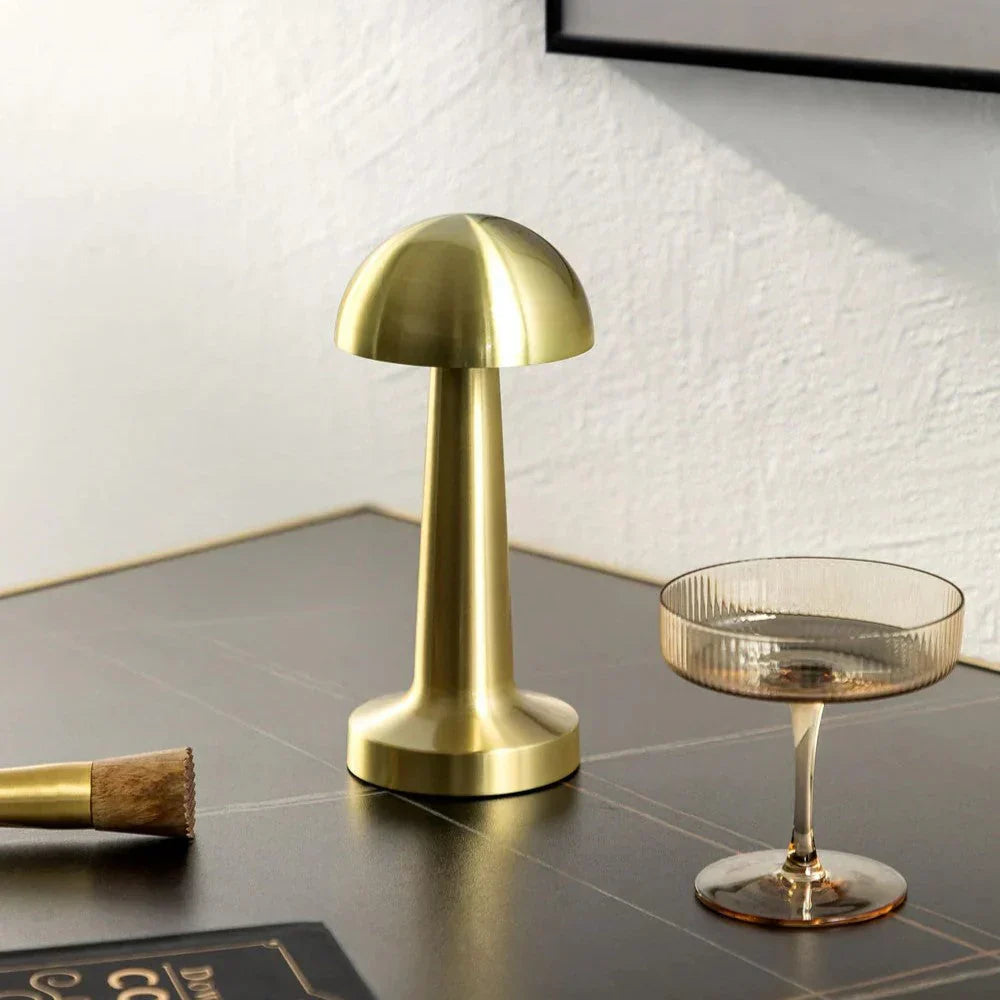 Modern Table Lamp - SleekGlow-Gold/Cylinder-Nora Luxe