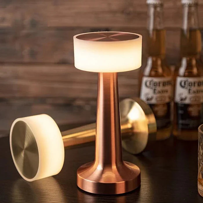 Modern Table Lamp - SleekGlow-Gold/Cylinder-Nora Luxe
