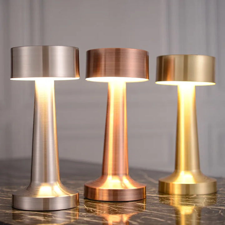 Modern Table Lamp - SleekGlow-Gold/Cylinder-Nora Luxe