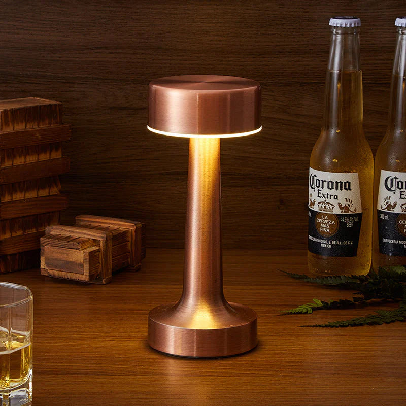 Modern Table Lamp - SleekGlow-Gold/Cylinder-Nora Luxe