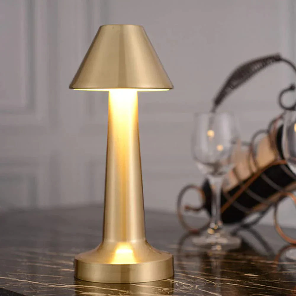 Modern Table Lamp - SleekGlow-Gold/Cylinder-Nora Luxe