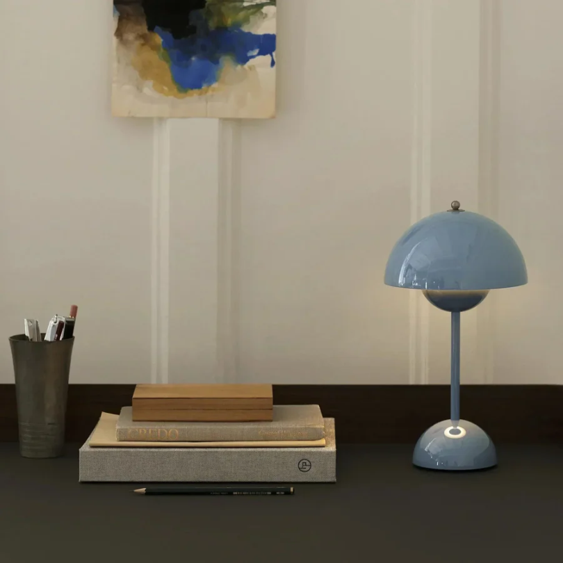 Modern Touch Sensitive Table Lamp - LumiTouch-Light Blue-Nora Luxe