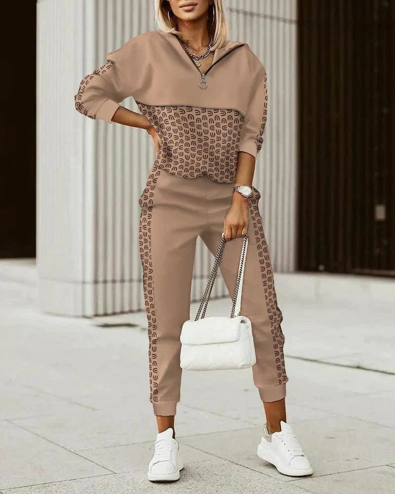 Modern Tracksuit Set - Mira-Brown-XS-Nora Luxe