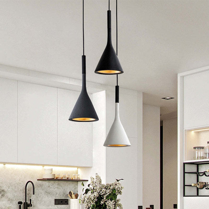 Modern Triangle Pendant Lamp - Trionda-Blue-Nora Luxe