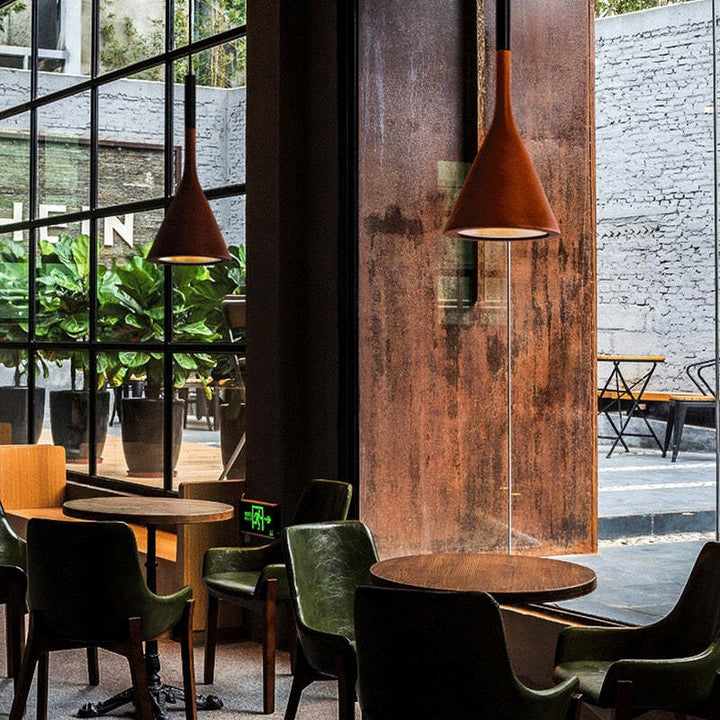 Modern Triangle Pendant Lamp - Trionda-Red-Nora Luxe