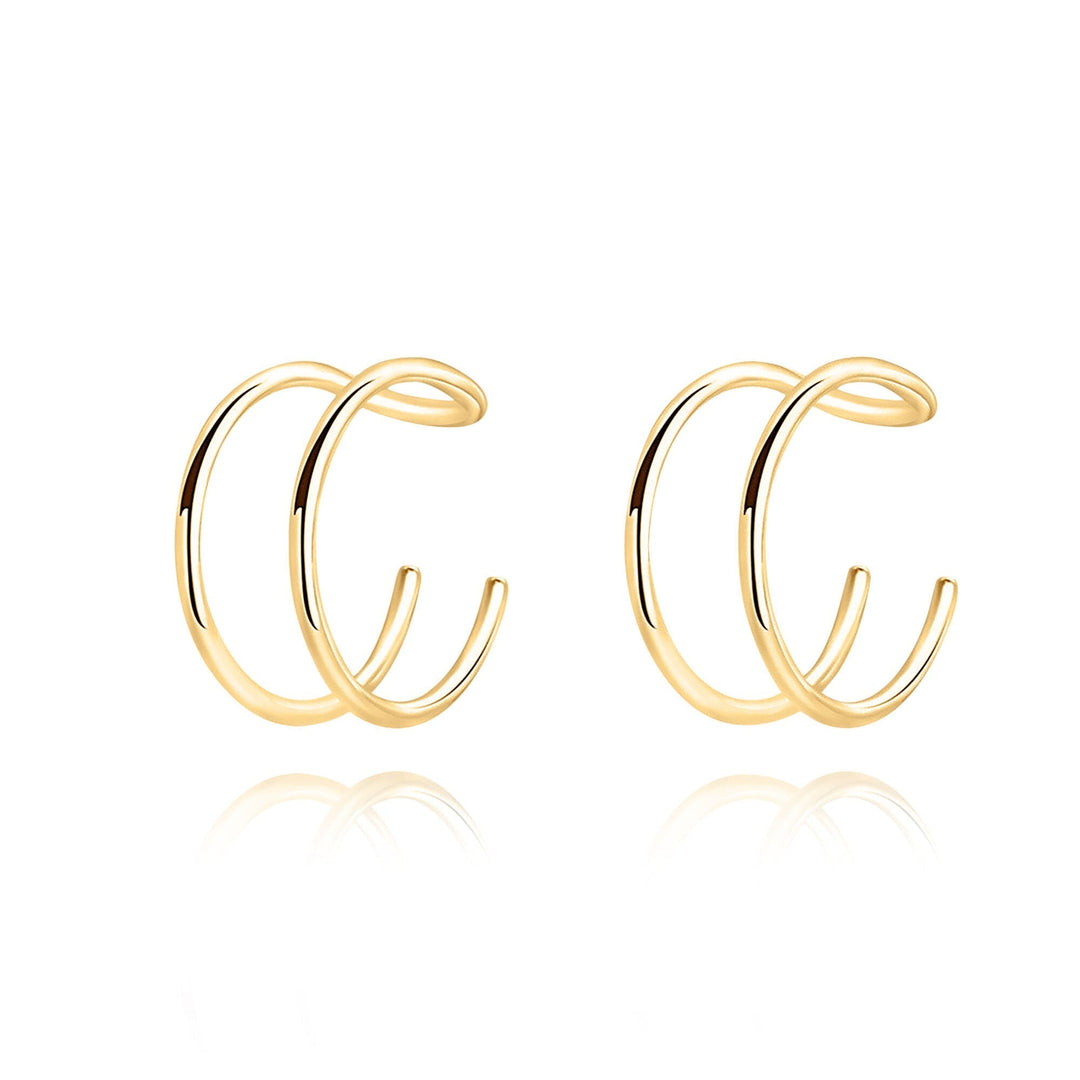 Modern U-Shaped Ear Clips - Nova-U-Gold-Nora Luxe