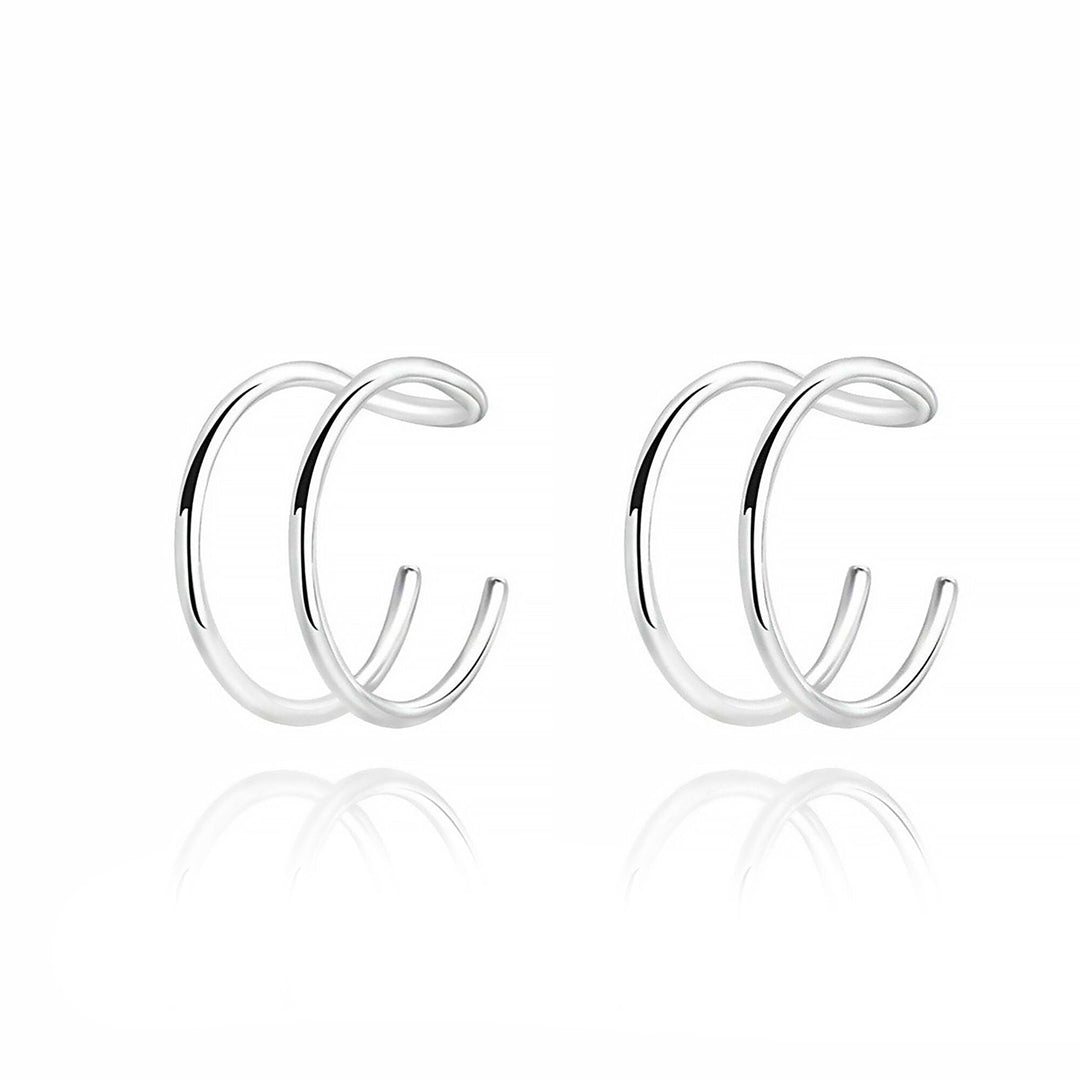 Modern U-Shaped Ear Clips - Nova-U-Silver-Nora Luxe