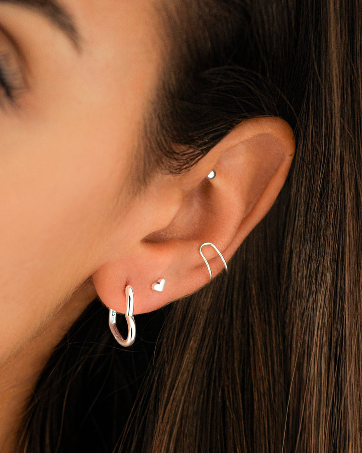 Modern U-Shaped Ear Clips - Nova-You and X-Silver-Nora Luxe