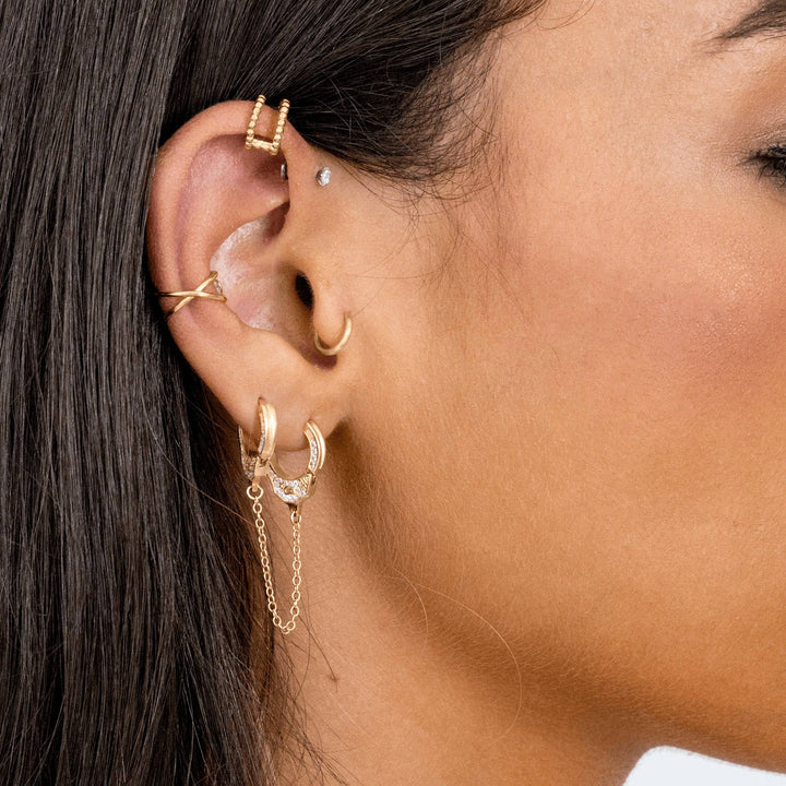 Modern U-Shaped Ear Clips - Nova-You and X-Silver-Nora Luxe