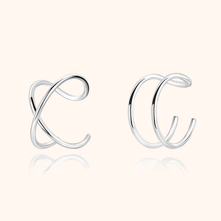 Modern U-Shaped Ear Clips - Nova-You and X-Silver-Nora Luxe