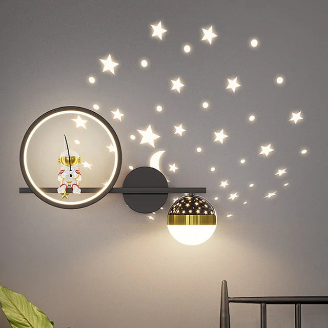 Modern Wall Lamp for Children's Rooms - TinyGlow-White right-Three colors-Nora Luxe