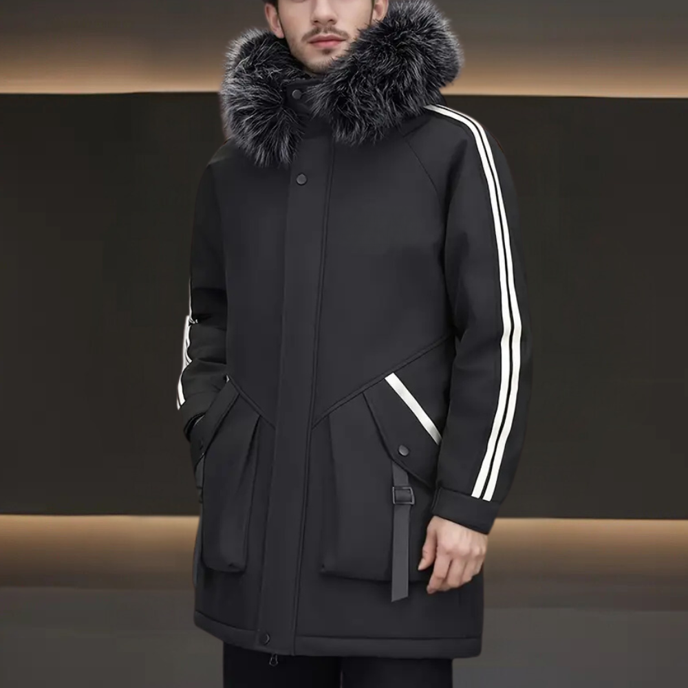 Modern Winter Jacket for Men - Maxim-Black-S-Nora Luxe