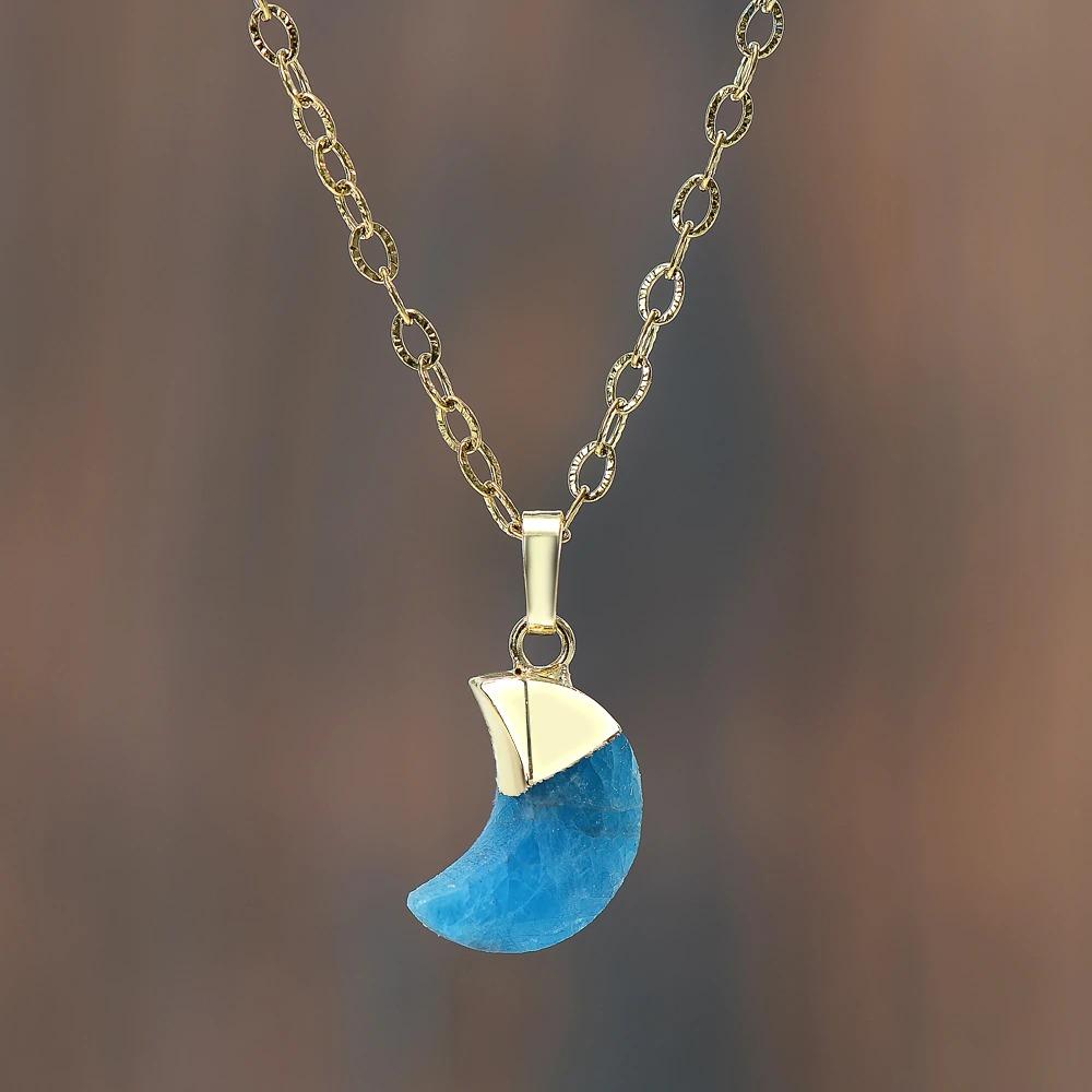 Moonstone Healing Necklace – Celestina-Aquamarine-Nora Luxe