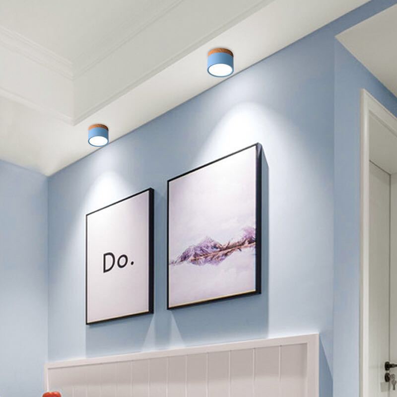 Morandi Style Modern LED Ceiling Lamp - LumiModo-Blue-5W-Warm white-Nora Luxe