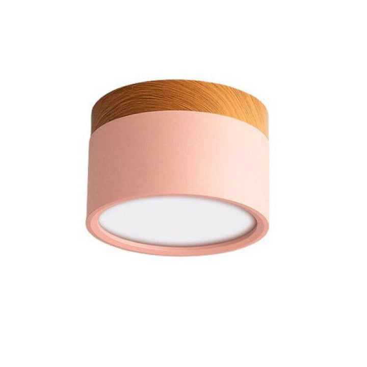 Morandi Style Modern LED Ceiling Lamp - LumiModo-Pink-5W-Warm white-Nora Luxe