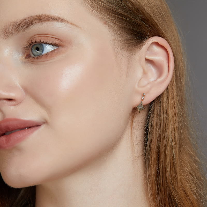 Moss Agate and White Zircon Jewellery Set - Lana-Necklace-Nora Luxe