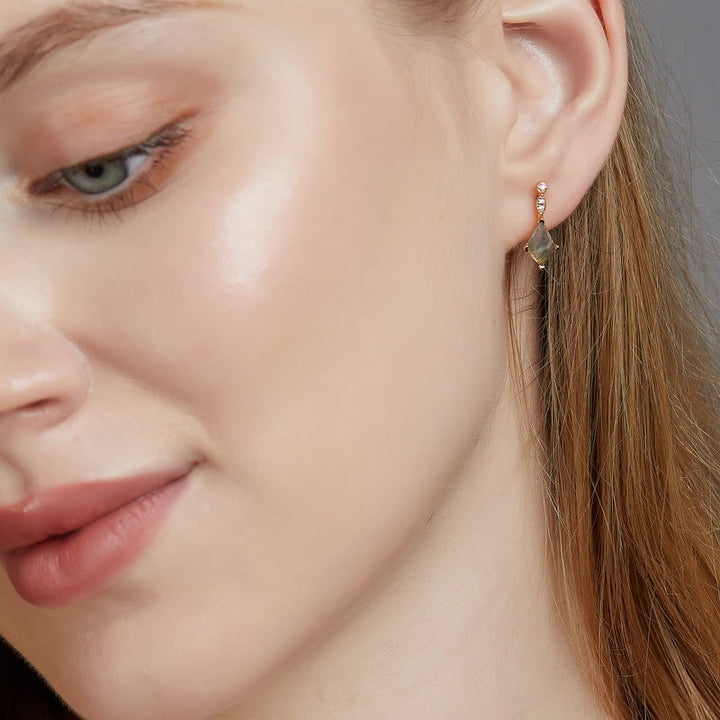 Moss Agate and White Zircon Jewellery Set - Lana-Necklace-Nora Luxe