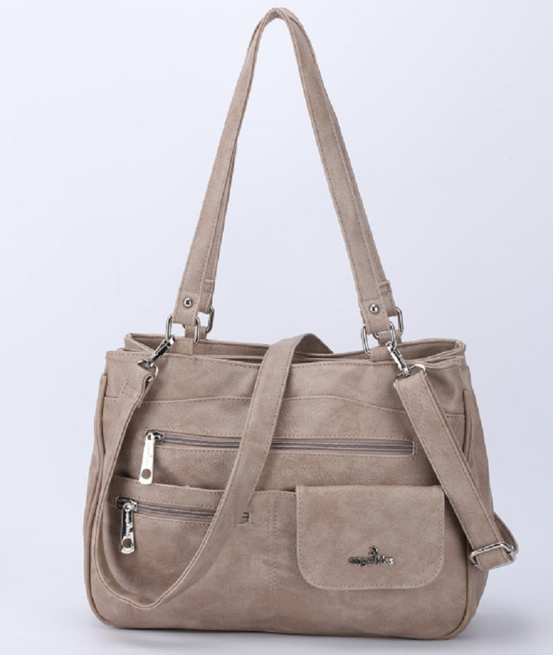 Multi-Compartment Women’s Shoulder and Crossbody Handbag – FlexiCarry