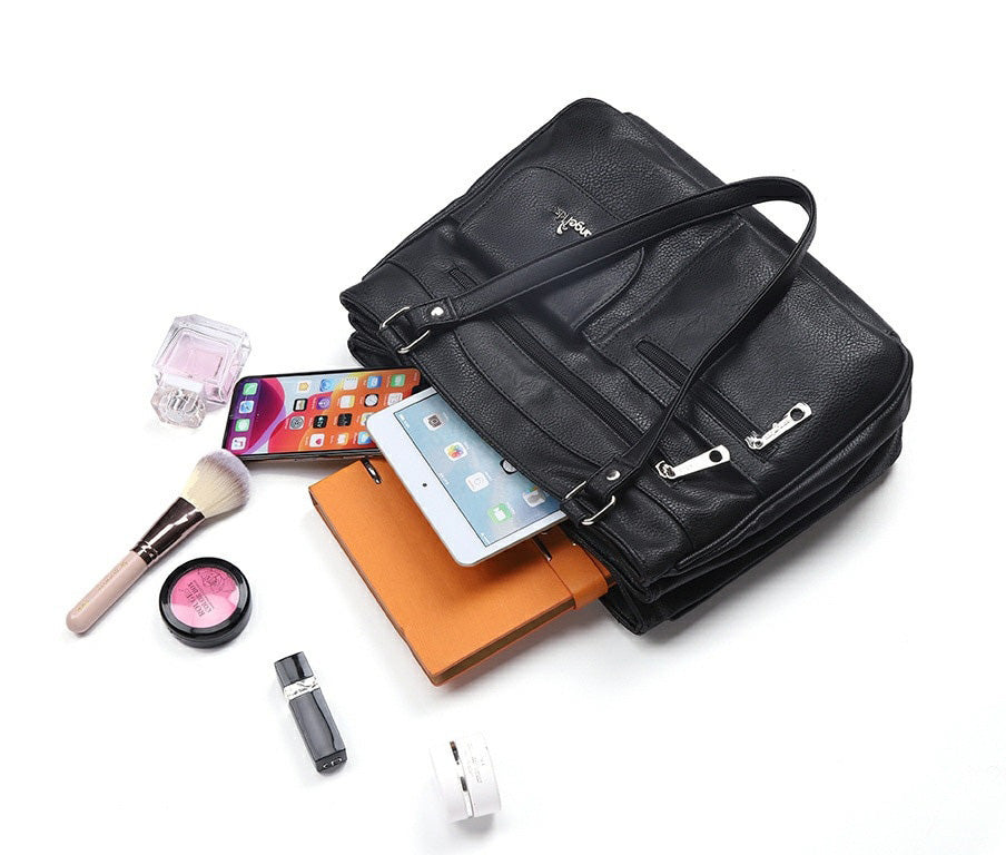 Multi-Compartment Women’s Shoulder and Crossbody Handbag – FlexiCarry