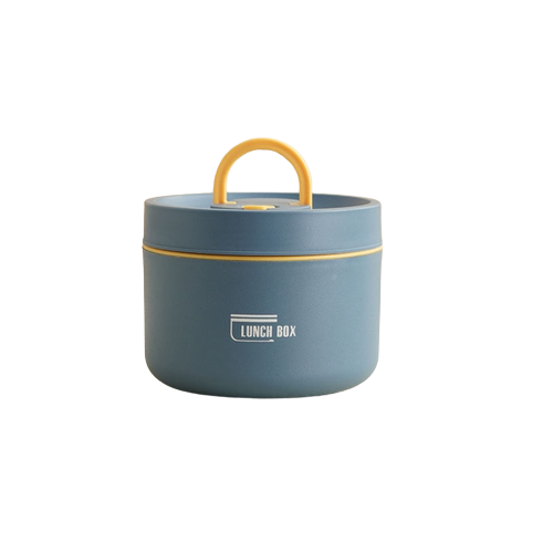 Multi-layer Insulated Lunch Box with FREE Carry Bag - ThermoBox-Blue-Large-Nora Luxe