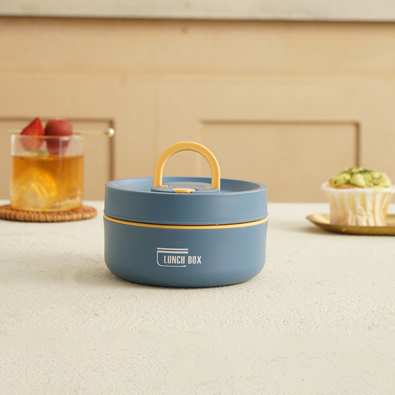 Multi-layer Insulated Lunch Box with FREE Carry Bag - ThermoBox-Blue-Small-Nora Luxe