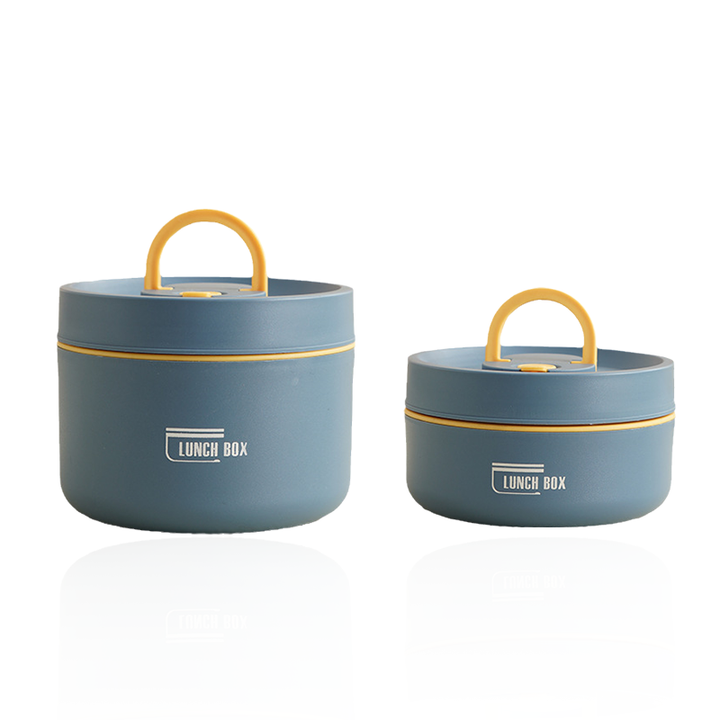Multi-layer Insulated Lunch Box with FREE Carry Bag - ThermoBox-Blue-Small-Nora Luxe