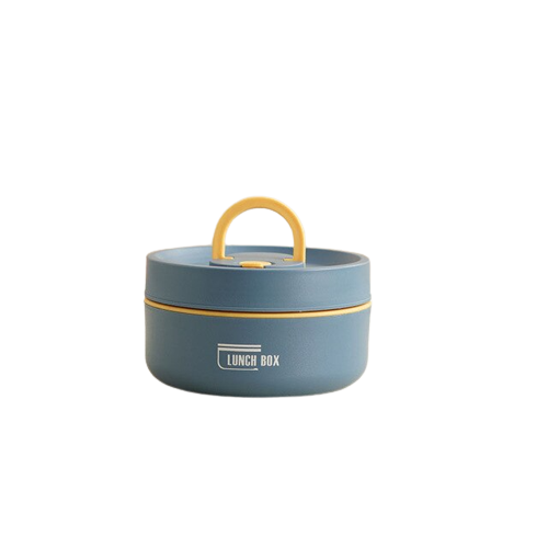 Multi-layer Insulated Lunch Box with FREE Carry Bag - ThermoBox-Blue-Small-Nora Luxe