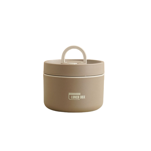 Multi-layer Insulated Lunch Box with FREE Carry Bag - ThermoBox-Brown-Large-Nora Luxe