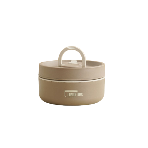 Multi-layer Insulated Lunch Box with FREE Carry Bag - ThermoBox-Brown-Small-Nora Luxe